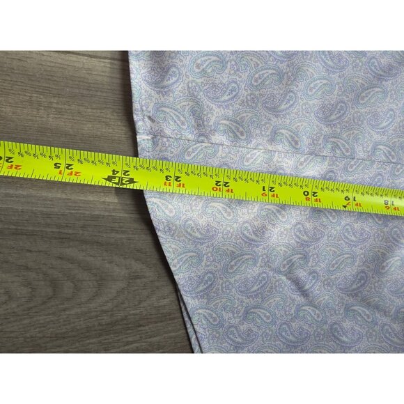 L.L. Bean Womens Wrinkle-Resist Purple Paisley Button-Up Shirt M Petite Cotton - Picture 6 of 7